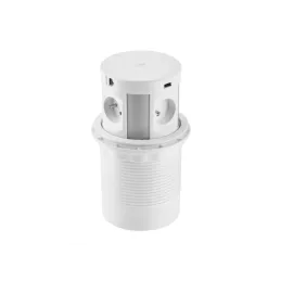 Presa estraibile con ricarica wireless 4x230V + ricarica 2xUSB A/C + RJ45 / Bianca