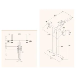 Struttura per tavolo pieghevole FOLD / Nero
