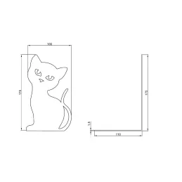 Porta libri TABBY / Nero opaco