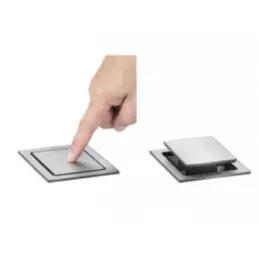 Presa estraibile SQUARE UP SCHUKO 1x230V + USB A-C / Acciaio inox