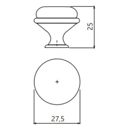 Pomello ORIENT / Porcellana con motivo – ornamento dorato