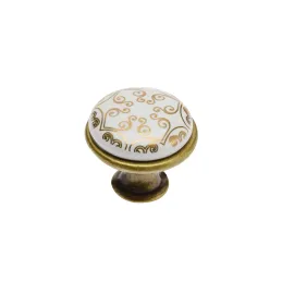 Pomello ORIENT / Porcellana con motivo – ornamento dorato