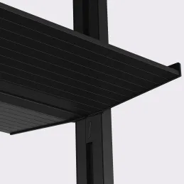 Mensola in metallo da 1000 mm con supporti per sistema modulare guardaroba ZERO / Nero opaco
