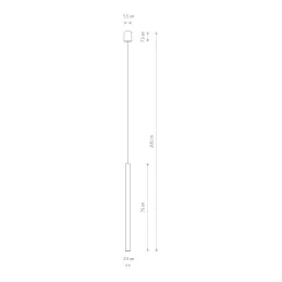 Lampada di design LASER 750 mm / Nero opaco
