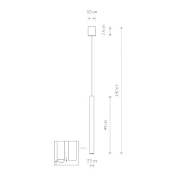 Lampada di design LASER 490 mm / Rame