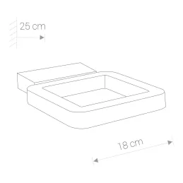 Lampada LED da parete per esterni THIKA WALL 15W / Nero opaco