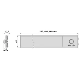 Luce LED sottopensile con sensore di movimento KRAUS / Nero opaco