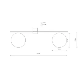 Lampada di design PIK DUO / Nero opaco