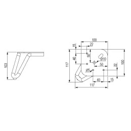 Piedino per mobili WIRE / Bianco opaco