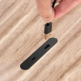 Modulo di ricarica da incasso per mobili LINKY USB A+C / Nero opaco