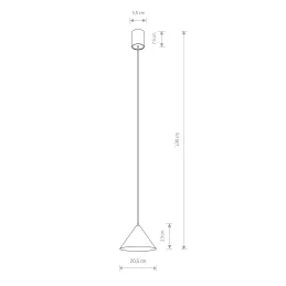 Lampada di design ZENITH S 205 mm / Nero