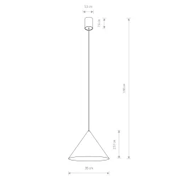 Lampada di design ZENITH M 350 mm / Bianca