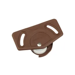 Kit per porte scorrevoli: guida superiore + rotella inferiore UNIPOS / Marrone scuro