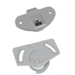 Kit per porte scorrevoli, guida superiore + rotella inferiore UNIPOS / Grigio