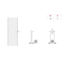 Paracolpi adesivi in PVC da 10 mm - 50 pz / Trasparente