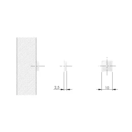 Paracolpi adesivi in PVC 10 x 10 mm - 55 pz. / Trasparente