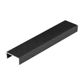 Profilo terminale a “C” 18 mm / Nero spazzolato