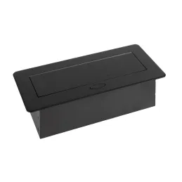 Presa elettrica a scomparsa SCHUKO 3x230V + ricarica USB A/C / Nero opaco