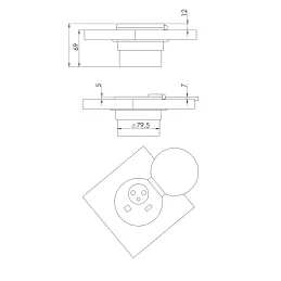 Presa da incasso SCHUKO con ricarica wireless da tavolo 1x230V + ricarica USB A/C + HDMI + RJ45 / Nera