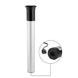 Presa elettrica automatica a scomparsa MORGAN SCHUKO 3x230V + 2xUSB A+C / Alluminio