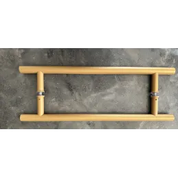 Maniglia per porta bifacciale HOME / Oro Strutturato