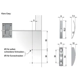 Meccanismo ribaltabile con cavo KIARO Easy / Bianco