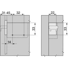 Set di ferramenta per appendere pensili BLUM / Bianco