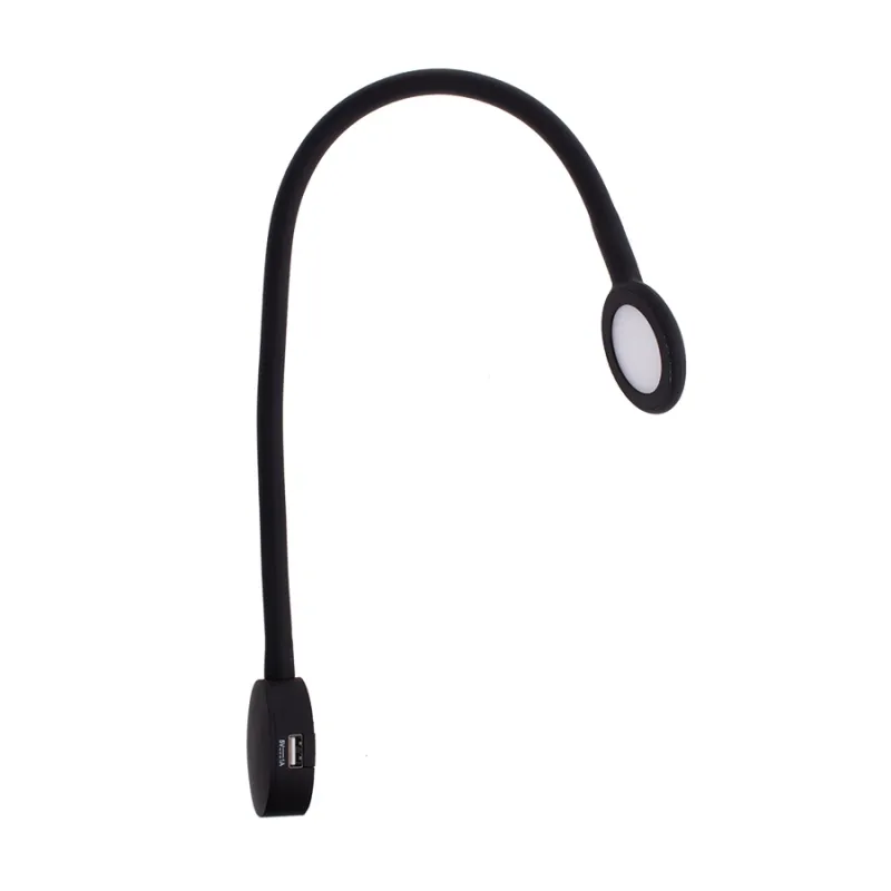 Lampada LED da mobile con ricarica USB LADOS LED / Nero opaco
