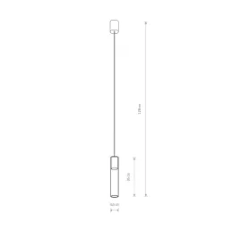 Lampada a sospensione CYLINDER L / Nero opaco
