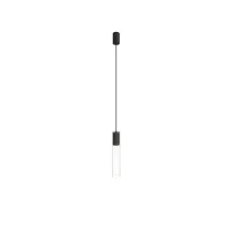 Lampada a sospensione CYLINDER L / Nero opaco