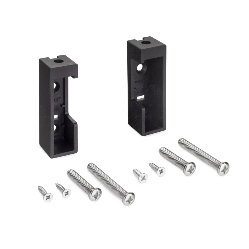 Set di terminali per barra appendiabiti LUXE / Nero strutturato