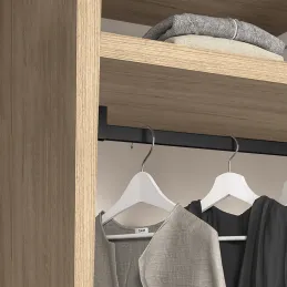Set di terminali per barra appendiabiti LUXE / Nero strutturato