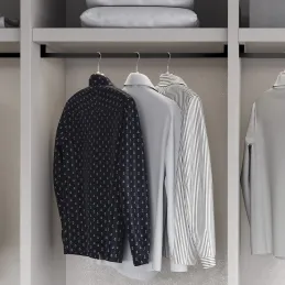 Set di terminali per barra appendiabiti LUXE / Nero strutturato