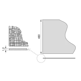 Tappetino antiscivolo per cassetti NET Grigio / 1 m