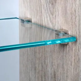 Supporto per ripiano in vetro EVO - 10 pz / Nichel