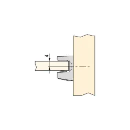 Supporto per ripiano in vetro EVO - 10 pz / Nichel