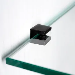 Supporto per ripiano in vetro EVO – 10 pz / Nero