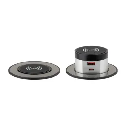 Presa elettrica estraibile VENUX 1x USB A-C / Acciaio inox