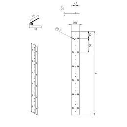 Cerniera a pianoforte / Acciaio inox