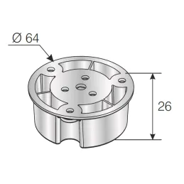 Gamba per letto con fissaggio in plastica 148–250 mm / Nera