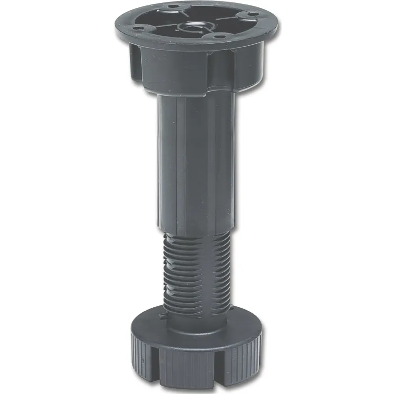 Gamba per letto con fissaggio in plastica 148–250 mm / Nera