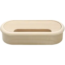 Passacavo in legno OVAL 150 / Acero grezzo