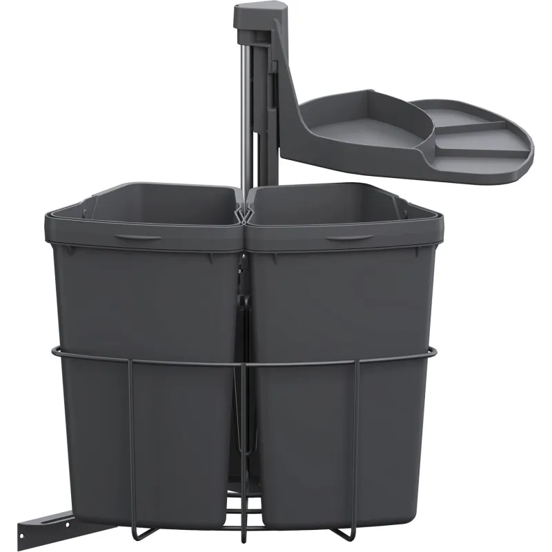 Cestino girevole per rifiuti ENVI Center 400mm 2x9 L / Antracite