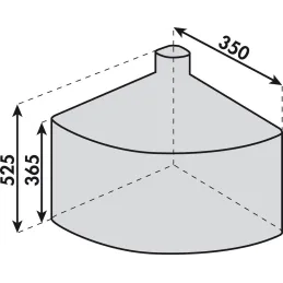 Cestino girevole per rifiuti ENVI Center 400mm 2x9 L / Antracite