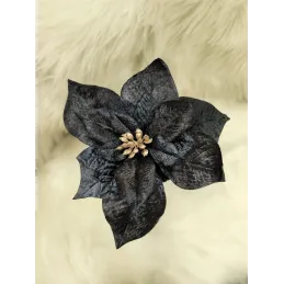 Fiore decorativo per albero EVE 200 mm / Nero