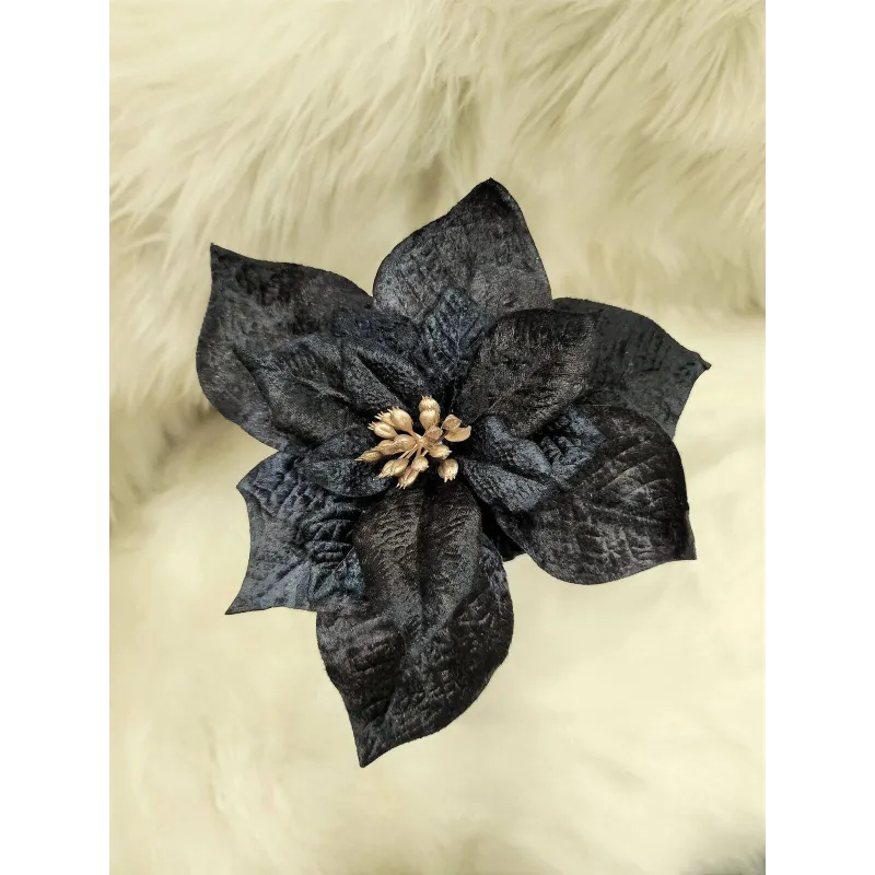 Fiore decorativo per albero EVE 200 mm / Nero