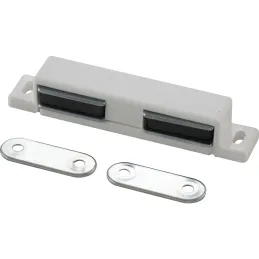 Magnete per mobili doppio / Bianco
