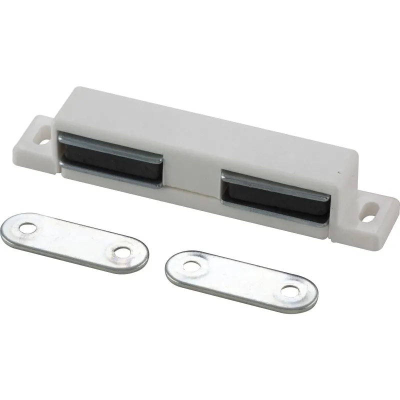 Magnete per mobili doppio / Bianco