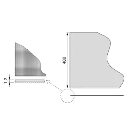 Tappetino antiscivolo per cassetti TEXTILE Bianco / 1 m
