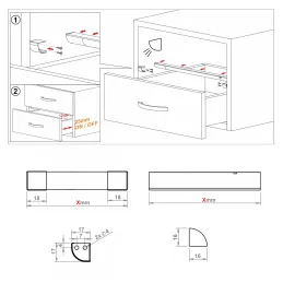 Luce LED da presa con sensore RONDO / Alluminio